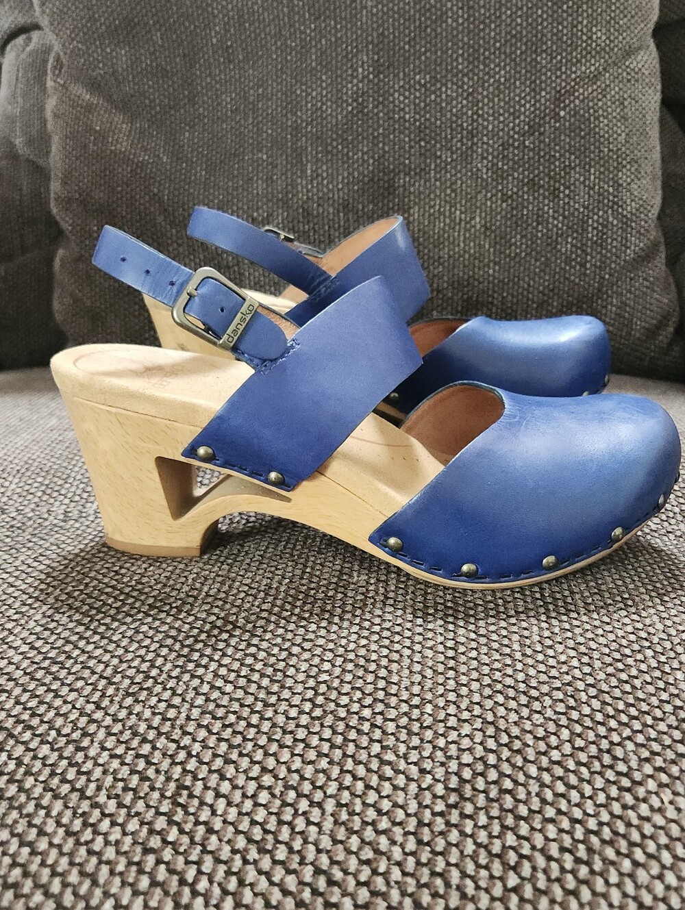 Dansko Thea Blue Mary Jane Clog 37 6.5 - 7